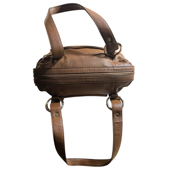 MICHAEL Michael Kors Fulton Luggage Leather Purse Brown Handbag EUC - Picture 5 of 8